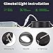 KnLnny Ware Black Recessed Lighting 4 Inch 6 Pack, Ajustable Eyeball Gimbal canless recessed Lights with Junction Box,9W 750LM,Dimmable,5CCT Selectable,Air Tight