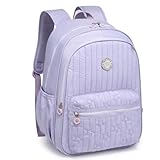 Mochila Escolar Feminina Kika Juvenil Adulta Grande Trabalho (Lilas)