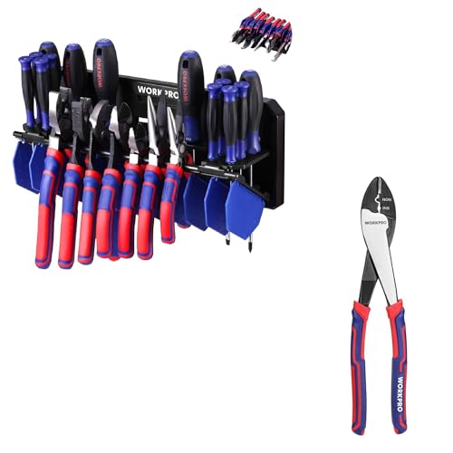 WORKPRO 9.5" Wire Cutter/Crimper & Plier Organizer Rack