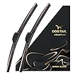 DOG TAIL Neoprene Dual-Steel Frame Wiper Blades 26"+22" with Multiple Adapters, Automotive Replacement Front Windshield Wiper Blades Set for My Car Truck Vehicle AdaptBeam