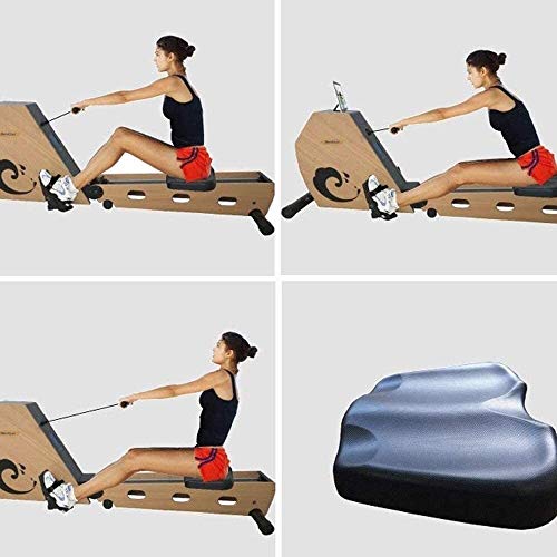 Image of Wooden Indoor Row Machine Home Gyms Fitness Magnetic Rowing Machine with LCD Display and Adjustable Resistance - for Home Full Body Exercise