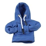 Sudadera con capucha de figura de ganso de 7 pulgadas y para mini mochila, conjunto de accesorios para escritorio temático u entornos de oficina (azul)
