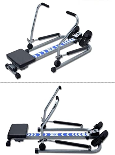 Roeimachines, Indoor Rower Hydraulische roeitrainer, Instelbare weerstand, HD-gegevensweergave, Maximale belasting 140 kg, voor thuisfitness, cardio- en krachttraining - Afbeelding 6