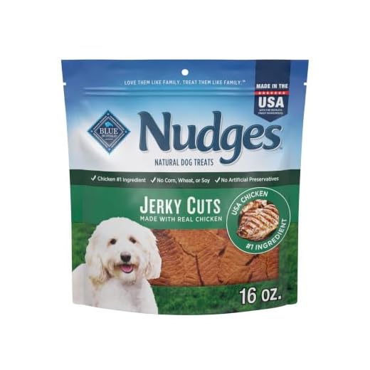 Blue Buffalo Nudges Jerky Cuts Natural Dog Treats, Chicken, 16oz Bag