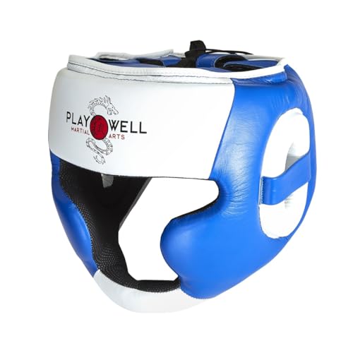 Casque Playwell Premium Pro Muay Thai pour éviter les blessures au visage durant l'assaut