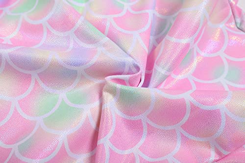 Image of Girls One Piece Rainbow Unicorn Swimsuit Stars Print Swimwear Bathing Suit