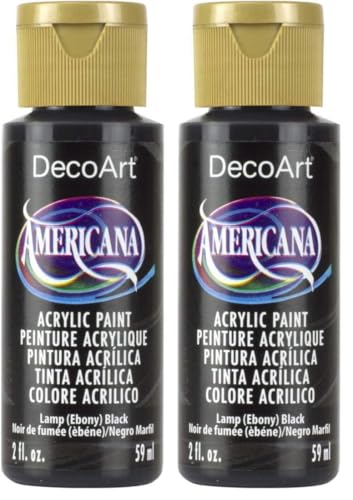 Image of DecoArt Americana Acrylic Paint, 2-Ounce, Lamp Black (DAO67-3) (Pack of 2)