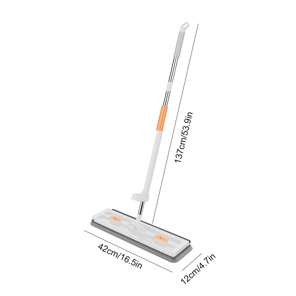 Mop do czyszczenia AMZLORD 360 obrotowy mop z mikrofibry narzędzia do czyszczenia gospodarstwa domowego (biały z 6 szt. szmatką)