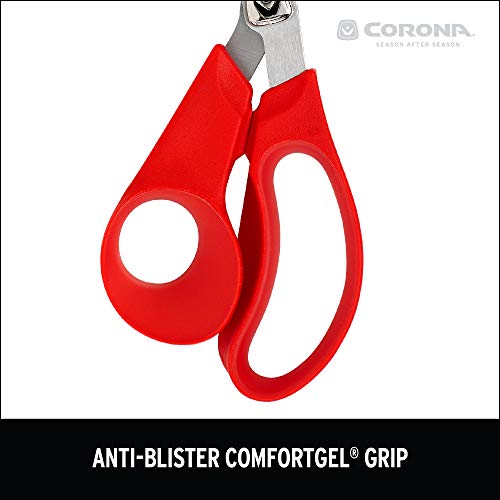 Corona-Tools-ComfortGEL-Floral-Scissors-Stainless-Steel-Garden-Shears-for-Flowers-Stems-FS-3394Red