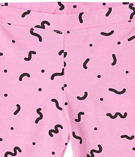 image for Amazon Essentials Girls' Leggings, Pack of 5, Aqua Blue/Black/Light Pi