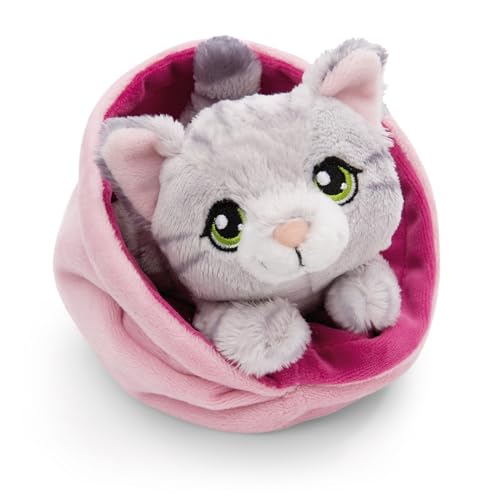 Nici Peluche Gato Gris A Rayas 12cm En Canasto Rosa - Juguete Hecho De Suave Tejido Peludo Para Abrazar Y Jugar, Para Niños Y Adultos, Gran Idea De Regalo Nici Peluche Gato Gris A Rayas 12cm En Canasto Rosa - Juguete Hecho De Suave Tejido Peludo Para Abrazar Y Jugar, Para Niños Y Adultos, Gran Idea De Regalo