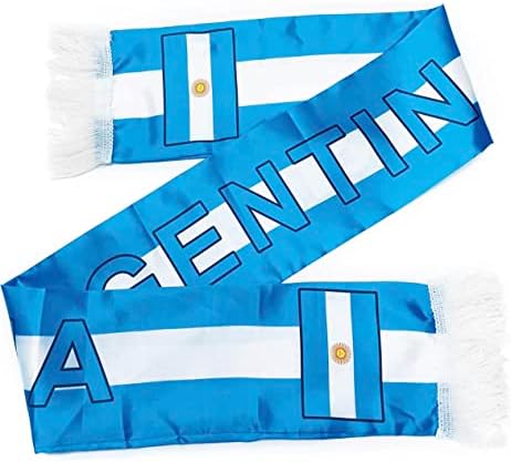 Argentina Scarf - Football National Team Set Scarf Soccer Fans National Flag Scarves 2022 World Cup Football Fans Banners 140 x 15 cm
