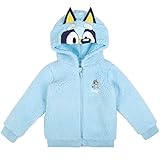 Bluey Toddler Boys Cozy Sherpa Zip Up Cosplay Hoodie 3T Blue