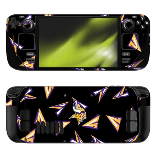 Autocollant vinyle Steam Deck OLED NFL Vikings motif géométrique ajustement précis