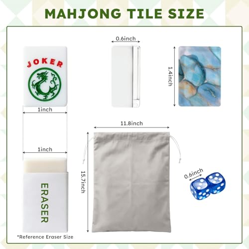 Juego Americano de Mahjong con 166 Fichas Acrílicas miniatura 2