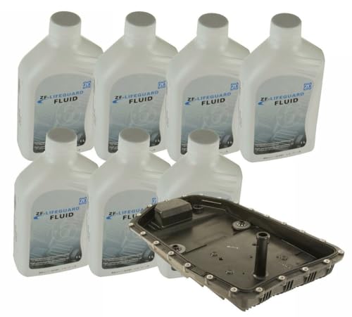 ZF Automatic Transmission Fluid (7 x 1L) and Oil Pan Kit for BMW E60 E88