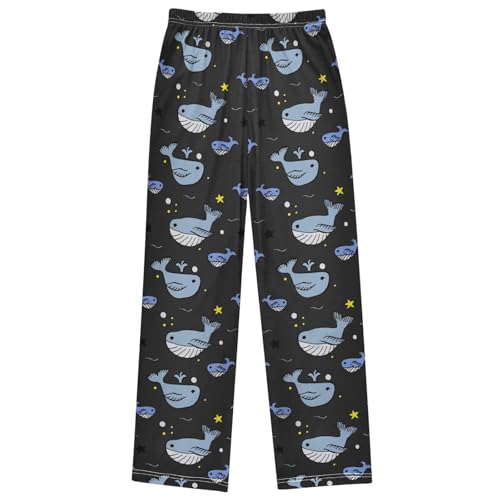 Boy's Pj Pants Blue Whale Family Starfish Lounge Bottoms Elastic Kids Sweatpants Joggers with Pockets Size 6-14 7