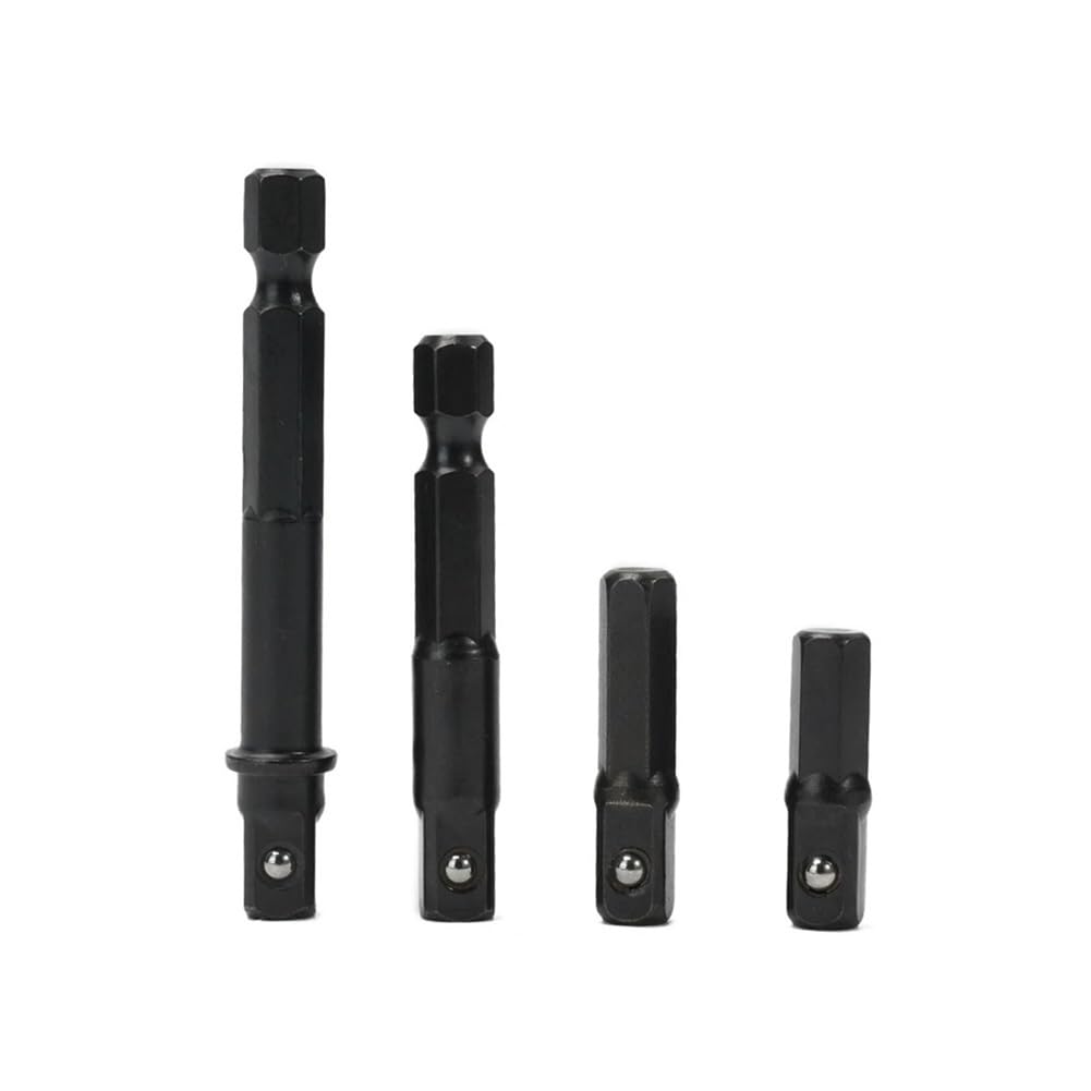 Ruxyoie 2Pc 50Mm 1/4" Impact Socket Adapter Nut Driver Extension Bit Hex Shank Hand Tool(2Pc 50Mm)