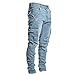 Jeans da Uomo Pantaloni in Denim Casual con Design Tascabile con personalità Europea e Americana Pantaloni in Denim Casual alla Moda e Belli 3XL