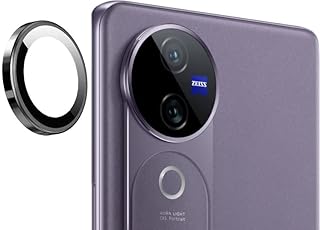 واقي عدسة الكاميرا لموبايل فيفو V40 / V40 برو من جرابيست، زجاج مقوى بدرجة صلابة 9 مع واقي شاشة رفيع للغاية من خليط معدني من الالومنيوم، غطاء مناسب لفيفو v40 برو/v40 (اسود)