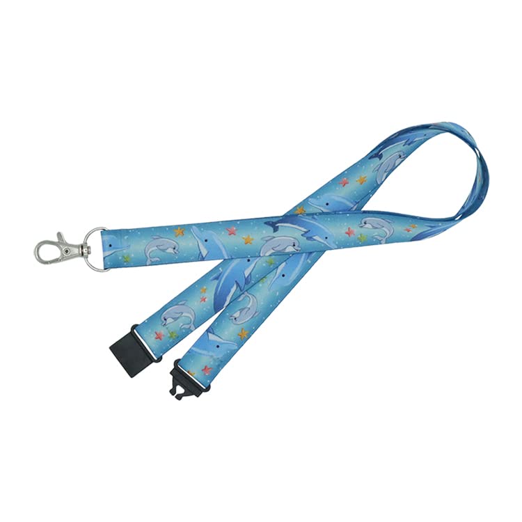 Pack of 50 Dolphin Print Lanyards perfect for ID Cards, Name Badges, and Much More - Durable Breakaway Dolphin Print Neck Strap Suitable for Everyday Use