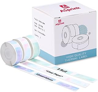 Q30 Q30S Thermal Label Adhesive Labels - Sticker Paper Thermal Label Waterproof, Suitable for School, Home, Office, Name, 3 Rolls, 160 Labels/roll, 12mm*40mm (Galaxy)