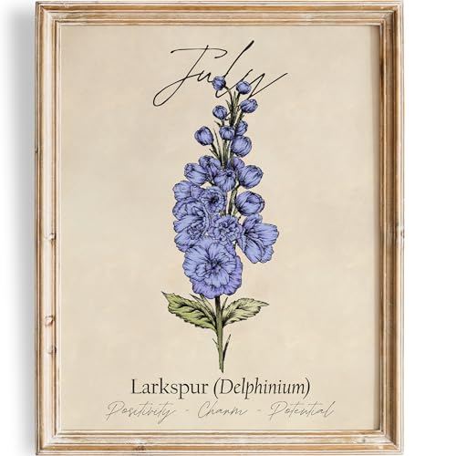 July Birth Flower Art Print - 8x10 (Unframed) | Capturing