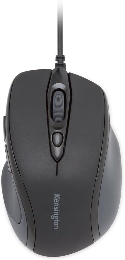 Kensington Pro Fit USB Wired Mid-Size Mouse, Gray