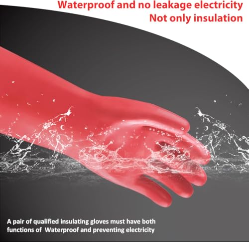 Image of DongChu Insulating Gloves 1.8mm-Thickness High Voltage Electrical Work Protective Gloves Cut & Stab Resistant 12kVAC /22kVDC Max Rubber Insulating Handwear For Lineworker Electricians