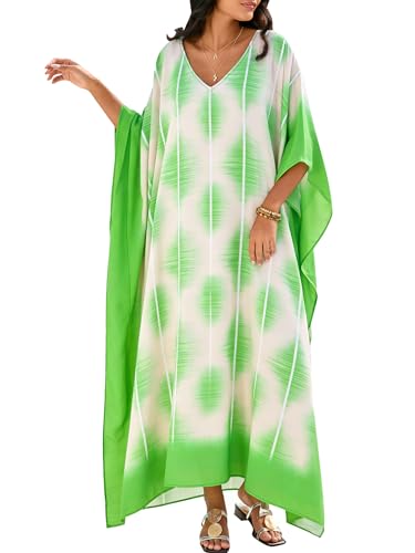Image of Moss Rose Kaftan Dresses for Women Summer Swimsuit Cover up Caftan Dress
