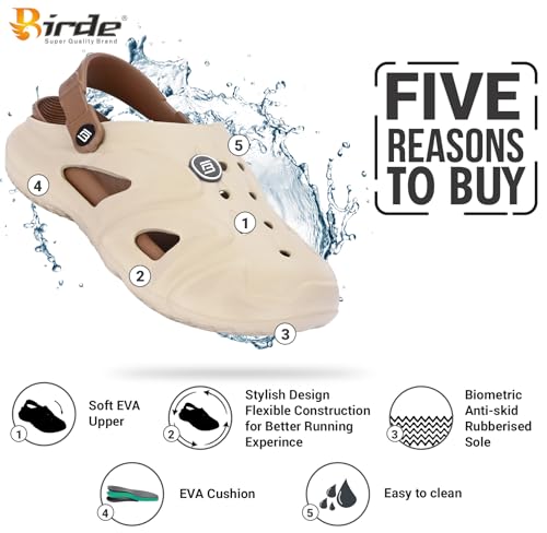 Image of Birde Mens Stylish Fashionable, Lightweight Everyday Comfort Clogs for Men