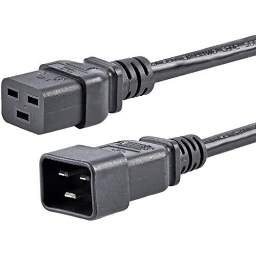 StarTech.com 6 ft Heavy Duty 14 AWG Computer Power Cord - C19 to C20 - 14 AWG Power Cable - IEC 320 C19 to IEC 320 C20 Extension Cord (PXTC19C20146) StarTech.com 6 ft Heavy Duty 14 AWG Computer Power Cord - C19 to C20 - 14 AWG Power Cable - IEC 320 C19 to IEC 320 C20 Extension Cord (PXTC19C20146)
