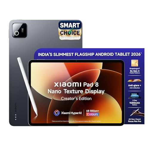 XIAOMI Pad 8 Nano Texture Display Creator's Edition with Focus Pen Pro [Smartchoice] Snapdragon 8s Gen 4 |11.2" 3.2K | 12GB, 256GB | Ultra Slim Metal 