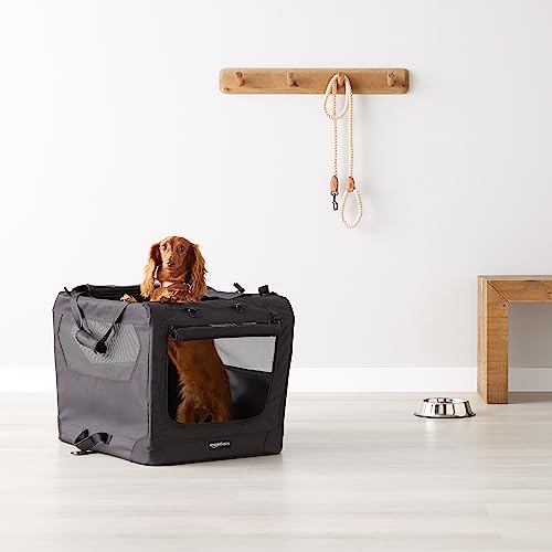 Amazon Basics Folding Portable Soft Pet Dog Crate Carrier Kennel, 26 X 18 X 18 Inches, Black #TOP5