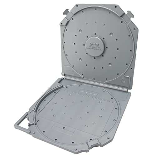 10 Inch Empty Tape Reel Carrying Case Universal for Open Reel Sound Tape for Reel to Reel Tape Players, Scratch Full Storage Box with Portable Handle (Grey)