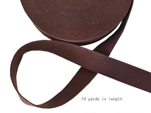 Cotton Webbing 3/4 Inch 1 Inch 1.5 Inch 6 Yards 14 Yards Mediumweight Polyester Cotton Webbing Strap for Cloth Tote Bags Leash Straps Crafts Outdoor Accessories2