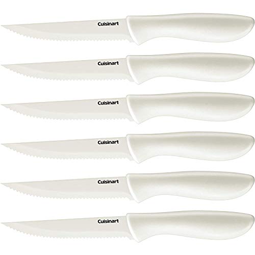 Image of Cuisinart 6-pc. Ceramic Coated Steak Knife Set (White), White
