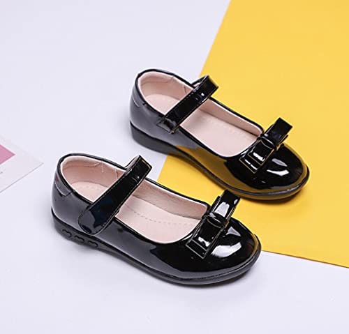 Girl's Casual Mary Jane Flat School Uniform Front Bow Princess Dress Shoes Kids Oxford4
