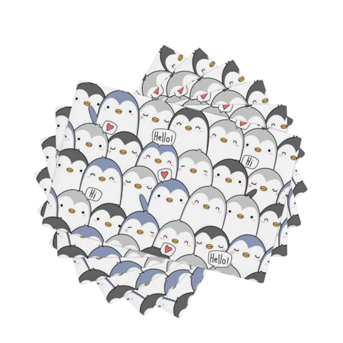 Sets de table en lin pingouin lavables et résistants chaleur x6 - 2