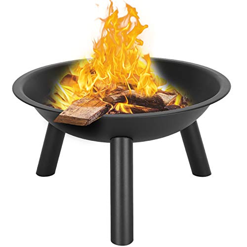Brasero D'extérieur Portable Feu de Feu de Feu Pit Bol en Acier Barbecue Barbecue pour Jardin Pique-Nique Camping Plages Plages Parc