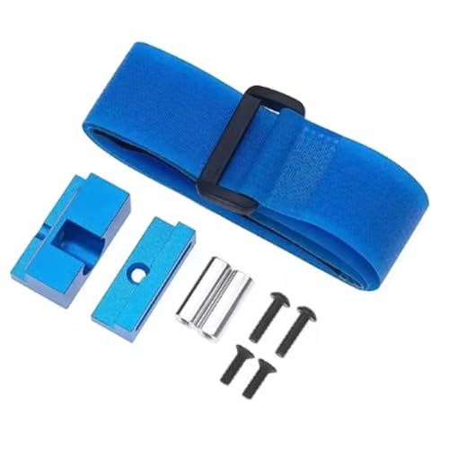 RC�J�[�̃A�b�v�O���[�h For Tamiya For TT02 TT02D For TT02B 1/10 RC �J�[�����w�̍����o�b�e���[�z���_�[�}�E���g�z�[���h�_�E���o�b�e���[�X�g���b�v�A�b�v�O���[�h�p�[�c�A�N�Z�T���[(Blue)
