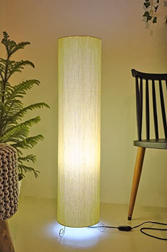 Image of Cotton Fabric Floor Lamp for Bedroom's Desk Lamp for LivingRoom, Bed Room, Office | Night Stand Dimmable Room Floor Lamp for Reading Corner Lamp (Beige)