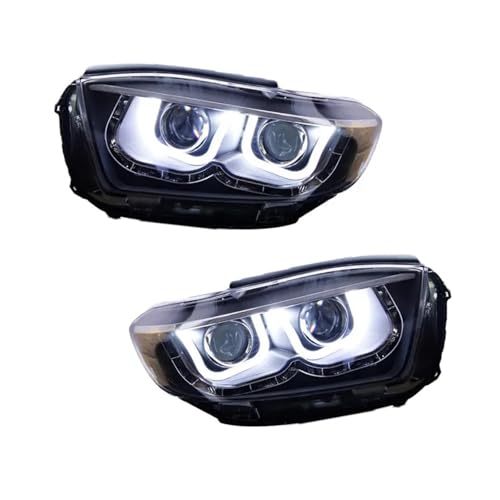 Faros para Toyota Highlander 2007-2011 con luz diurna y proyector de ojos de ángel