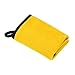 PATIKIL 11.8x15.7 Inch Billiard Cue Towel, Pool Cue Cleaner Shaft Cloth Coral Fleece for Snooker Pole Pool Table Cue Accessories, Yellow Grey