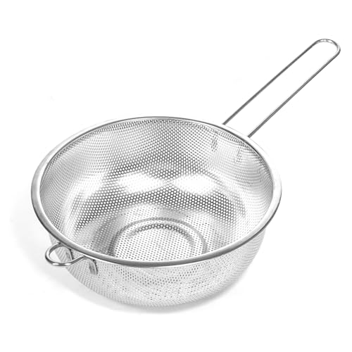 Metal Fine Mesh Strainer and Colander for Kitchen with Handle, St...