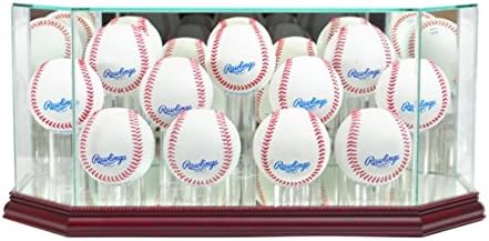 Perfect Cases 11BSB-C Octagon 11 Baseball Display Case, Cherry