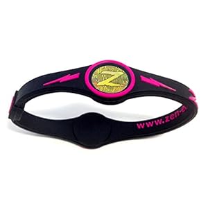 TheAwristocrat Zen-ERGY Balance Bands_USA Company_Get Zenergized! (Black Band with Pink, Small (180mm))