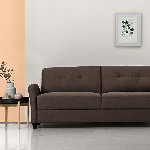 Image of Zinus Ricardo Sofa Couch, Tufted Cushions, Easy, Tool-Free Assembly, Chestnut Brown