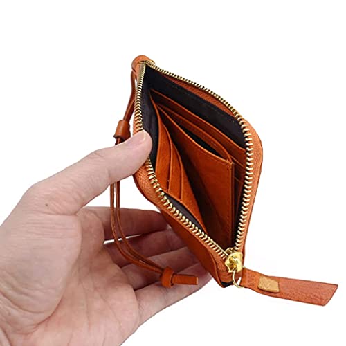 New Small Leather Wallet for Men, Slim Compact Credit Card Holder Wallets Organizer Coin Pocket,Wallets(Brown)2