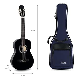 Rocktile housse pour guitare acoustique 3/4 & 7/8 – rembourrée avec bretelles (bleu) - Les Beatles, Paul McCartney, John Lennon, RIngo Starr, George Harrison Rocktile housse pour guitare acoustique 3/4 & 7/8 – rembourrée avec bretelles (bleu) – Image 3